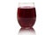 Stemless Wineglass Mockup Filled with Red Wine