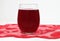 Stemless Wineglass Valentine Mockup with Sparkling Red Wine