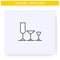 Stemware line icon. Editable illustration