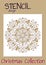 Stencil design template. Christmas collection