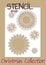 Stencil design template. Christmas collection