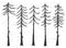 Stencil forest pine trees woodland