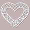 Stencil Lacy Hearts With Carved Openwork Pattern Template For Interior Design Layouts Wedding