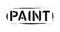 Stencil Paint inscription. Black graffiti print on white background. Vector design street art