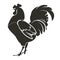 Stencil rooster, black.