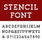 The Stencil Slab Serif Alphabet Vector Font