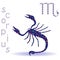 Stencil of Zodiac sign Scorpius