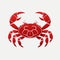 Stenciled Crab Logo Icon: Eye-catching Monochromatic Artwork