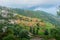 Step agriculture, or terrace agriculture, Garhwal, Uttarakhand, India