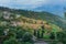 Step agriculture, or terrace agriculture, Garhwal, Uttarakhand, India