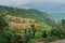 Step agriculture, or terrace agriculture, Garhwal, Uttarakhand, India