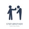 step-brother icon. Trendy flat vector step-brother icon on white