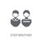 step-brother icon. Trendy step-brother logo concept on white background from Family Relations collection