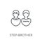 step-brother linear icon. Modern outline step-brother logo conce