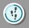 Step counter icon that symbolizes healty and running