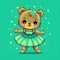 Step into enchanting dreams with a colorful ballerina bear