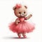 Step into enchanting dreams with a colorful ballerina bear