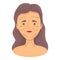 Step face massage icon cartoon vector. Facial skin