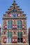 Step gable on a historic house in the center of Meppel