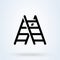 Step ladder or Career ladder icon or logo. Climbing Ladder concept. Stairs vector illustration