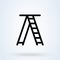 Step ladder or Career ladder icon or logo. Climbing Ladder concept. Stairs vector illustration