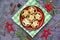 Step-by-step cooking of mince pies traditional British Christmas shortcrust pastry cakes stuffed with dried fruits, nuts and