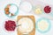 Step by step cooking process and ingredients for homemade raspberry pie-egg, cottage cheese, flour, raspberries, sugar, dough,