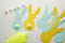 Step-by-step creation of a garland of bunnies. DIY concept. DIY decoration for the Easter holiday.