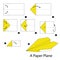 Step by step instructions how to make origami A Plane