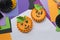 Step by step master class. Create a decoration for a party from Halloween pumpkins.