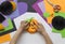 Step by step master class. Create a decoration for a party from Halloween pumpkins.