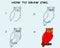 Step by step to draw a Owl. Drawing tutorial a Owl. Drawing lesson for children. Vector illustration
