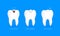 Step of tooth filling. Tooth decay, decay remove and white filling.