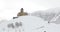 Stepantsminda, Gergeti, Georgia. Famous Gergeti Trinity Tsminda Sameba Church In Winter Landscape