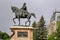 Stephen the Great Statue - Palace of Culture - landmark attraction in Iasi, Romania