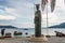 Stephen Tvrtko I statue in port of Herceg Novi, Montenegro