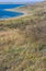 Steppe landscape, shore of the Tiligul estuary in spring,.south of Ukraine