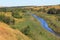 Steppe in Ukraine. Steppe plants. Stipa borysthenica. Festuca valesiaca.