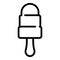 Stepped ice lolly icon, outline style