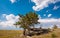 Steppen landscape of Karagai Natural Park