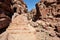 Steps carved out of sandstone rock, Petra, Jordan