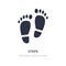 steps icon on white background. Simple element illustration from General concept