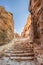 Steps leading to Ad Deir (aka The Monastery or El Deir) in the ancient city of Petra (Jordan)