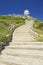 Steps leading to old Cape Point Lighthouse at Cape Point outside of Cape Town, South Africa