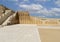 Steps leading to a platform at the southern end of the south court of the Djoser mortuary complex in Egypt.