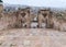 Steps leading to the Temple of Artemis in ruins of the great Roman city of Jerash - Gerasa, destroyed by an earthquake in 749 AD,