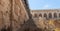 Steps  leading to the upper tier of the fortress walls of the fortress walls in the courtyard of the Crusader fortress of the old