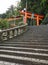 The steps leading up to the entrance of Kumano Hayatama Taisha shrine. Wakayama. Japan