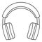 Stereo headphones icon, outline style