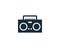 Stereo Radio Band Icon Vector Logo Template Illustration Design